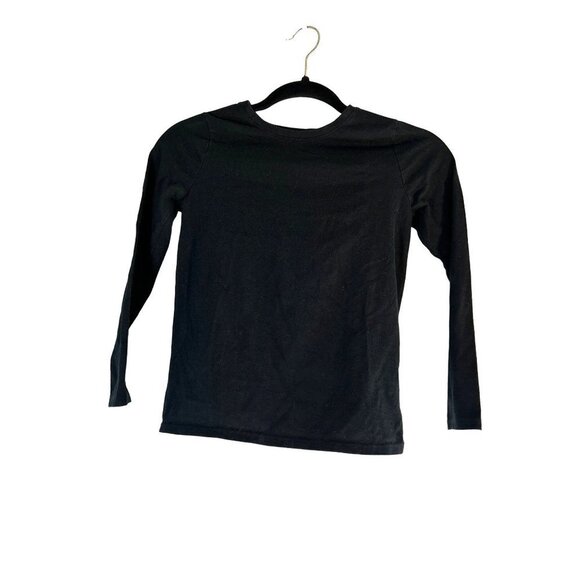 Cat & Jack Girls Long Sleeve Tee Top Black Size M 7-8 - Picture 1 of 6
